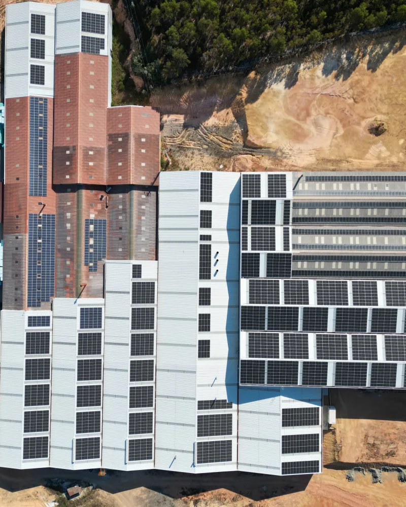 Vista aérea da fábrica Candigrés® Ceramic