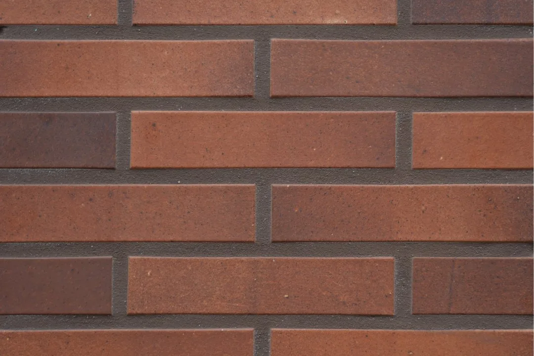 Plaqueta Klinker Templar Red aplicada em parede