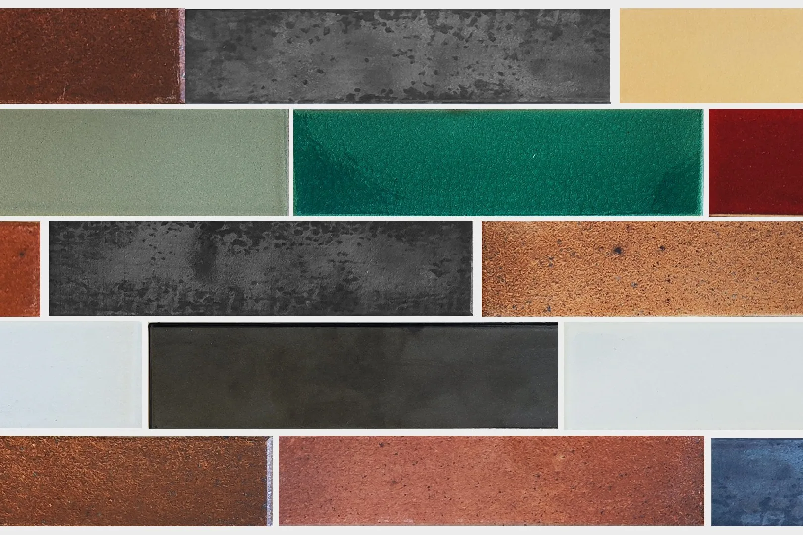 Plaquetas vidradas Candigrés Design Lab em várias cores