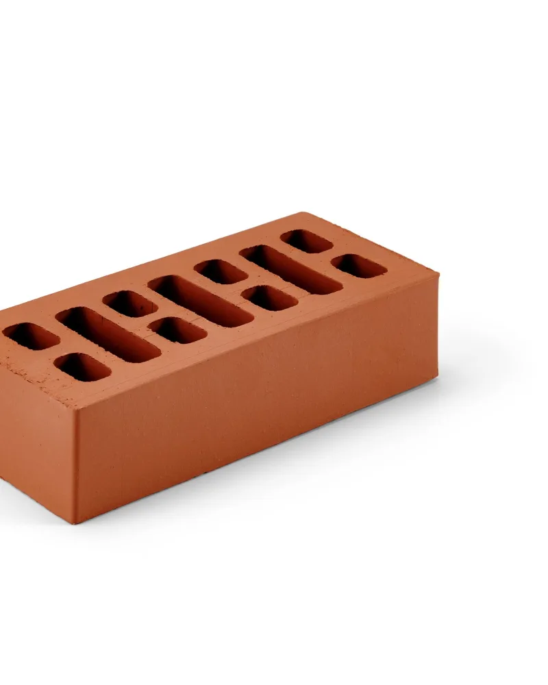 Ladrillo Klinker perforado rojo liso